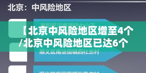 【北京中风险地区增至4个/北京中风险地区已达6个】