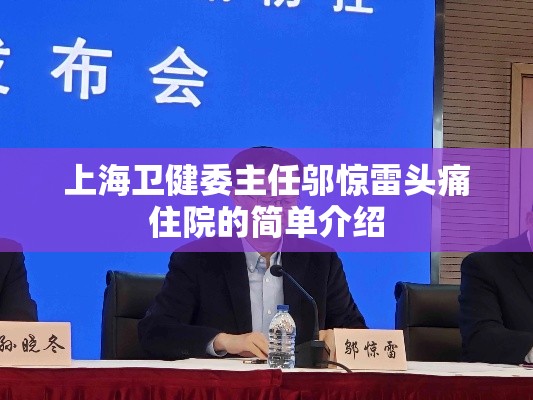 上海卫健委主任邬惊雷头痛住院的简单介绍