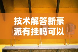 技术解答新豪派有挂吗可以开挂的必胜开挂神器