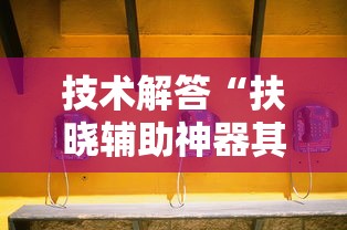 技术解答“扶晓辅助神器其实可以装挂 技术解答“扶晓辅助神器其实可以装挂