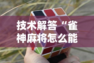 技术解答“雀神麻将怎么能用开挂”详细分享步骤