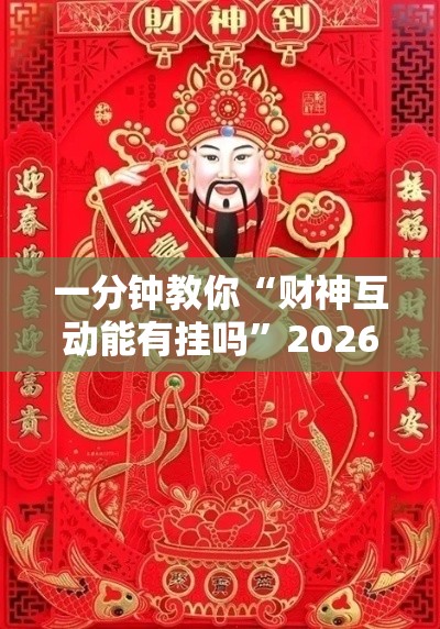 一分钟教你“财神互动能有挂吗	”2026用挂