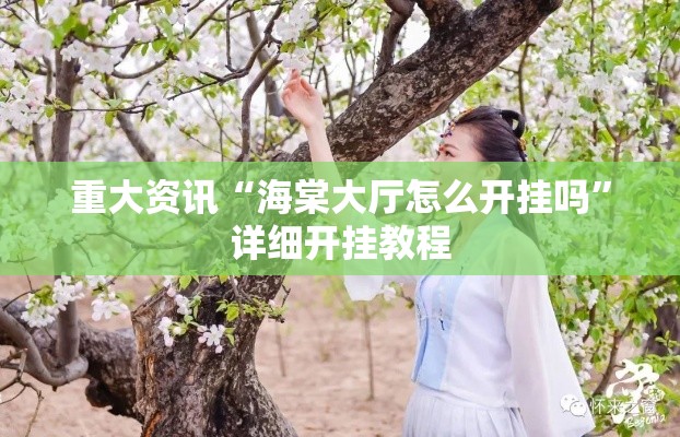 重大资讯“海棠大厅怎么开挂吗”详细开挂教程