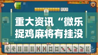 重大资讯“微乐捉鸡麻将有挂没其实可以装挂 重大资讯“微乐捉鸡麻将有挂没其实可以装挂