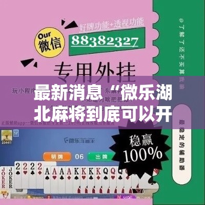 最新消息“微乐湖北麻将到底可以开挂吗”可以开挂教程