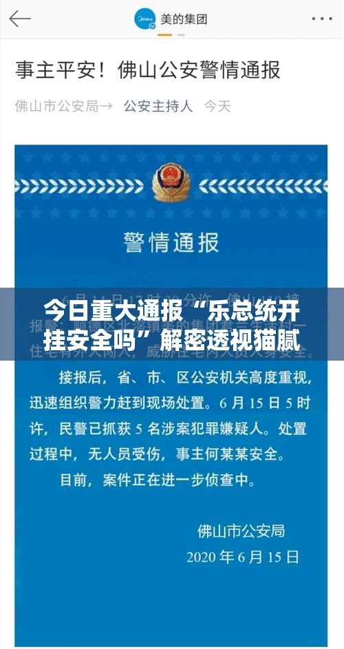 今日重大通报“乐总统开挂安全吗”解密透视猫腻