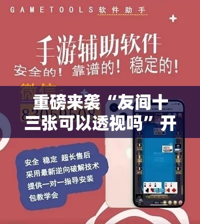 重磅来袭“友间十三张可以透视吗”开挂方法
