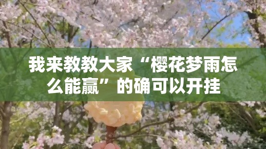 我来教教大家“樱花梦雨怎么能赢”的确可以开挂