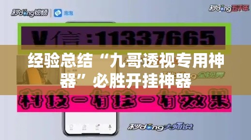 经验总结“九哥透视专用神器	”必胜开挂神器