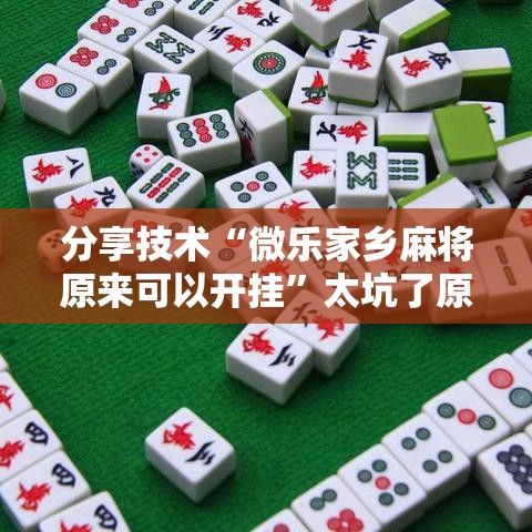 分享技术“微乐家乡麻将原来可以开挂	”太坑了原来有挂