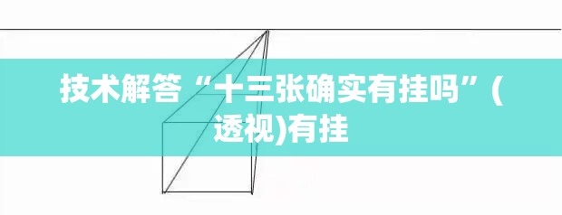 技术解答“十三张确实有挂吗”(透视)有挂
