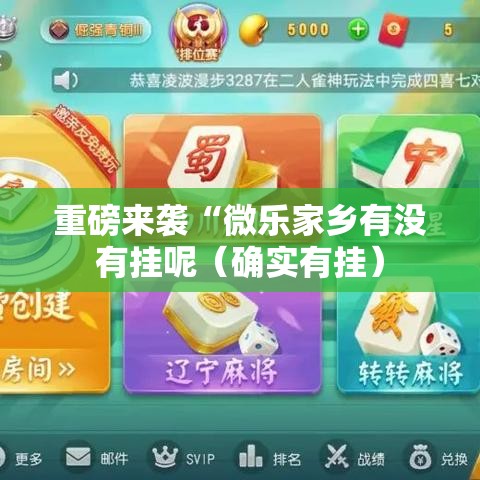 重磅来袭“微乐家乡有没有挂呢(确实有挂) 重磅来袭“微乐家乡有没有挂呢(确实有挂)