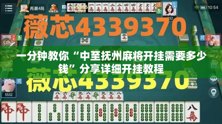 一分钟教你“中至抚州麻将开挂需要多少钱”分享详细开挂教程