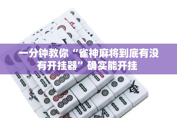 一分钟教你“雀神麻将到底有没有开挂器”确实能开挂 