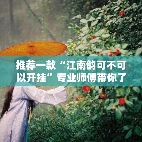 推荐一款“江南韵可不可以开挂”专业师傅带你了解