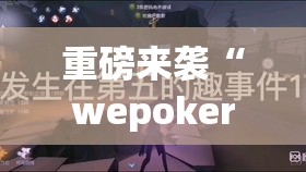 重磅来袭“wepoker有没有透视”原来确实有挂