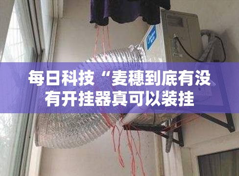每日科技“麦穗到底有没有开挂器真可以装挂