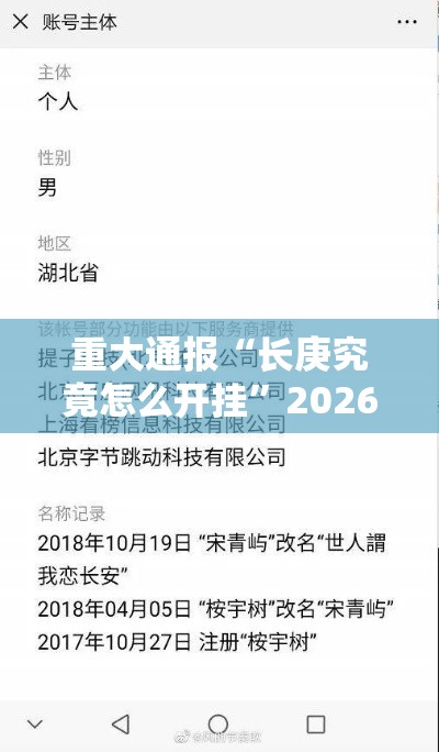 重大通报“长庚究竟怎么开挂”2026用挂