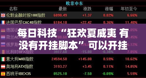 每日科技“狂欢夏威夷 有没有开挂脚本”可以开挂教程