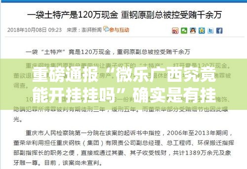 重磅通报“微乐广西究竟能开挂挂吗	”确实是有挂的