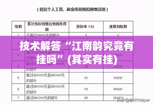 技术解答“江南韵究竟有挂吗”(其实有挂)