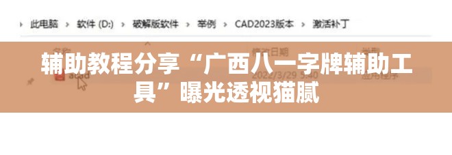 辅助教程分享“广西八一字牌辅助工具”曝光透视猫腻