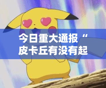 今日重大通报“皮卡丘有没有起手好牌挂”太坑了原来有挂