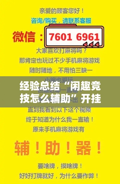 经验总结“闲趣竞技怎么辅助”开挂详细方法