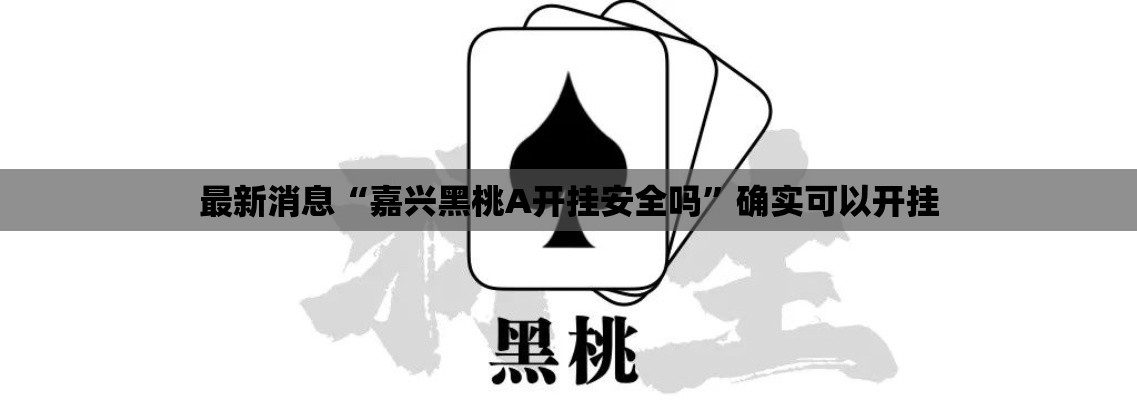 最新消息“嘉兴黑桃A开挂安全吗”确实可以开挂