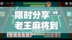 限时分享“老王麻将到底怎么用辅助	”太坑了真的有挂