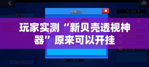 玩家实测“新贝壳透视神器”原来可以开挂