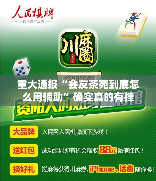 重大通报“会友茶苑到底怎么用辅助”确实真的有挂