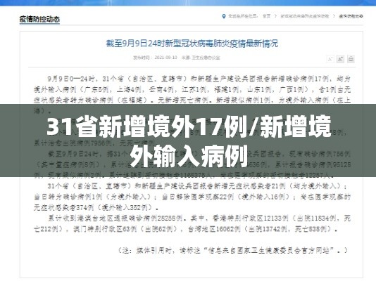 31省新增境外17例/新增境外输入病例