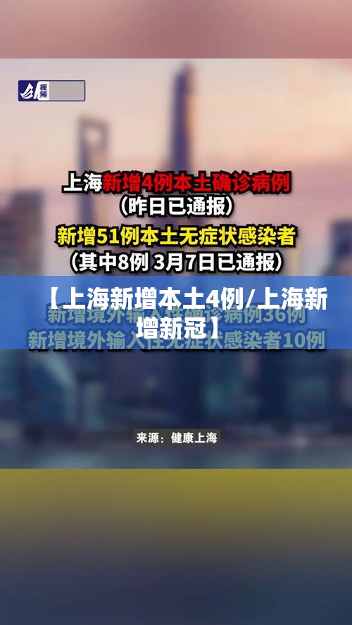 【上海新增本土4例/上海新增新冠】 【上海新增本土4例/上海新增新冠】