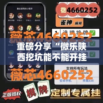 重磅分享“微乐陕西挖坑能不能开挂”用挂教程