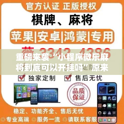重磅来袭“小程序微乐麻将到底可以开挂吗”原来确实有挂