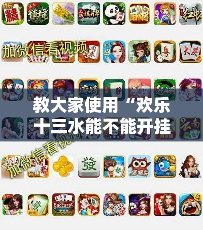 教大家使用“欢乐十三水能不能开挂”真的有挂