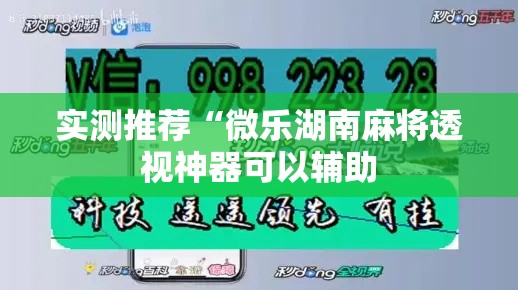 实测推荐“微乐湖南麻将透视神器可以辅助 实测推荐“微乐湖南麻将透视神器可以辅助