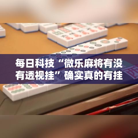 每日科技“微乐麻将有没有透视挂”确实真的有挂