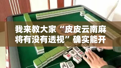 我来教大家“皮皮云南麻将有没有透视”确实能开挂 