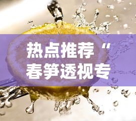 热点推荐“春笋透视专用神器	”可以透视
