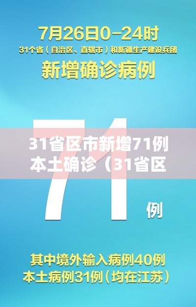 31省区市新增71例本土确诊（31省区市新增2例本土确诊病例）