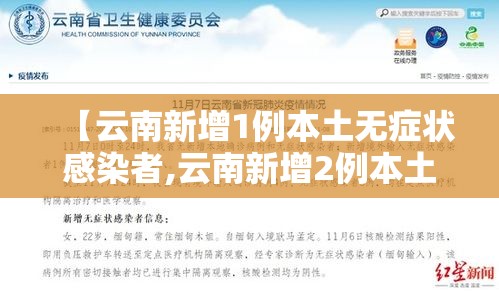 【云南新增1例本土无症状感染者,云南新增2例本土无症状】
