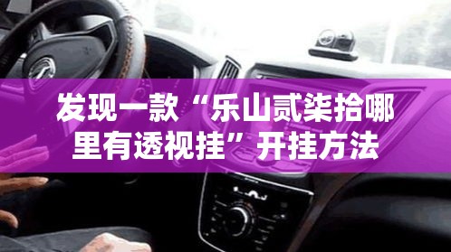 发现一款“乐山贰柒拾哪里有透视挂”开挂方法