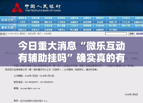今日重大消息“微乐互动有辅助挂吗”确实真的有挂