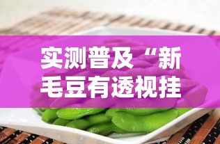 实测普及“新毛豆有透视挂吗”开挂教程!