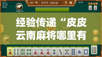 经验传递“皮皮云南麻将哪里有透视挂(原来确实是有挂) 经验传递“皮皮云南麻将哪里有透视挂(原来确实是有挂)