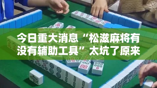 今日重大消息“松滋麻将有没有辅助工具	”太坑了原来有挂