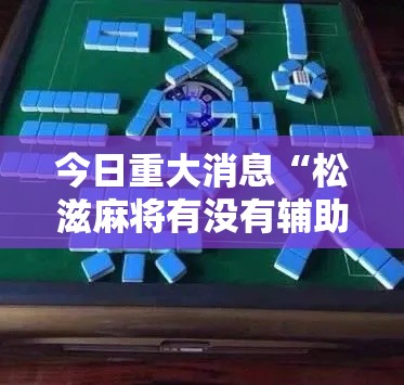 今日重大消息“松滋麻将有没有辅助工具”太坑了原来有挂