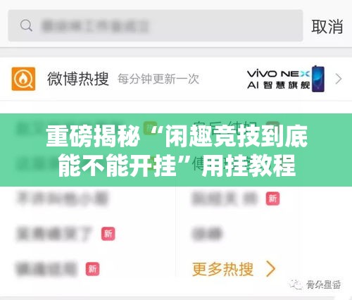 重磅揭秘“闲趣竞技到底能不能开挂”用挂教程